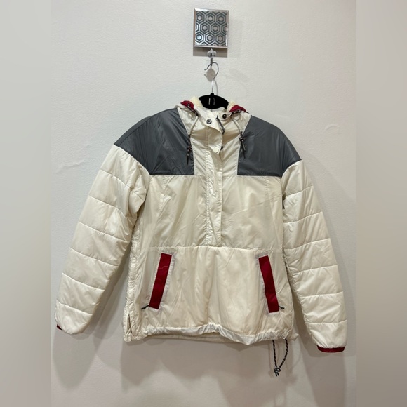 Columbia Women's Lodge Pullover Jacket, Chalk, City Grey, Small - Picture 11 of 15